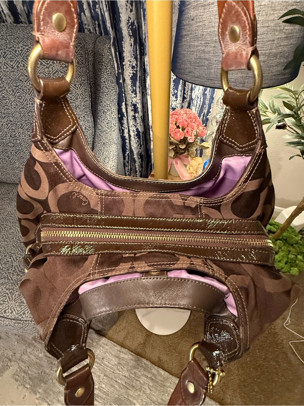 COACH Brown Madison Maggie Handbag - Picture 4 of 10